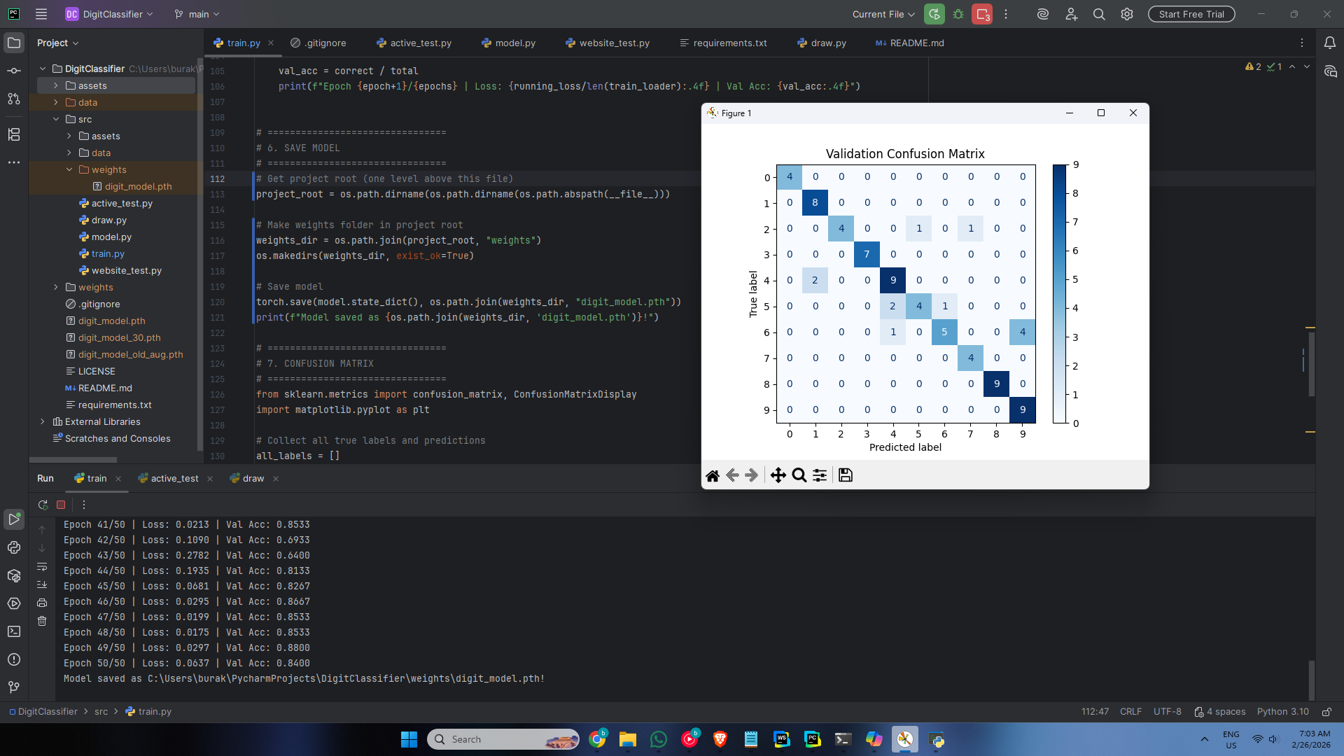 Handwritten Digit Classifier screenshot 1